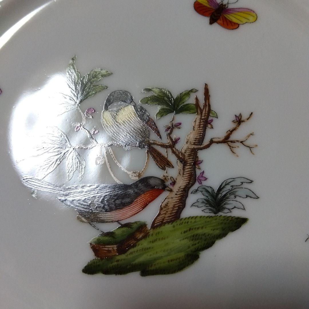 未使用品 HEREND ヘレンド ロスチャイルドバード 19cm ペア プレート