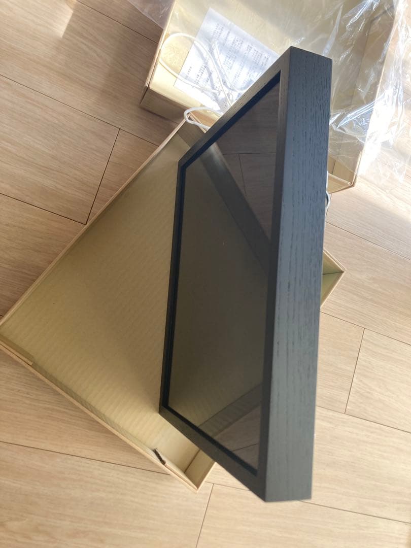 油彩額縁 F3号 [同志舎 細角箱15 黒] 2個セット