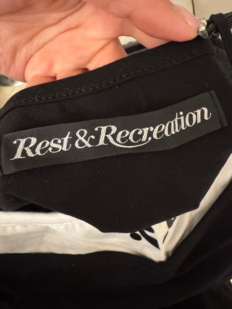 Rest & Recreation キャミソール ブラック/ホワイト