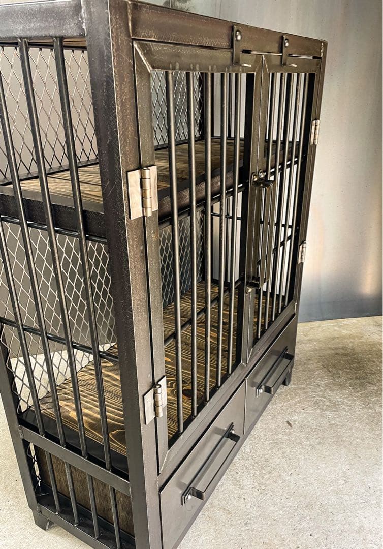 アイアンキャビネット【ver.鉄格子】キャビネット　アイアンラック　アイアン家具