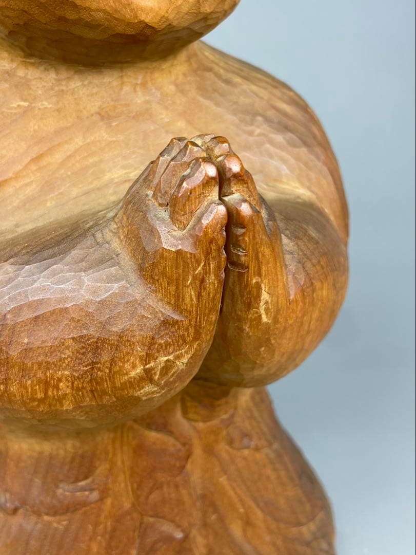 前島秀章 最上位希少作 太子 極上彫刻 置物 木彫り 仏像 資産家放出品 在銘