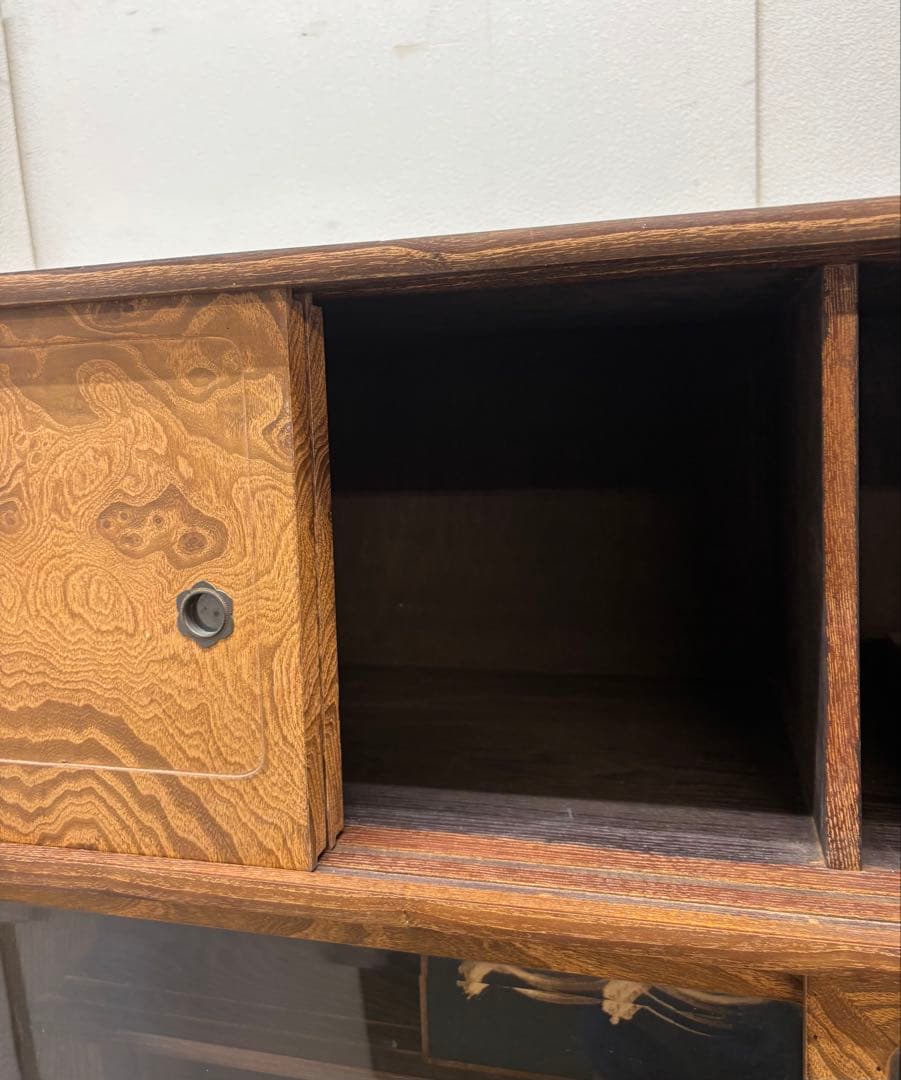 昭和レトロ　倉庫保管品　ヴィンテージ茶箪笥　水屋　食器棚