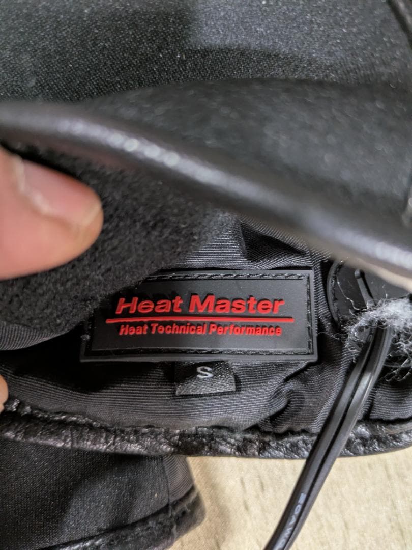 【美品】HeatMaster　ヒートマスター　電熱グローブ　12V（S）カーボン