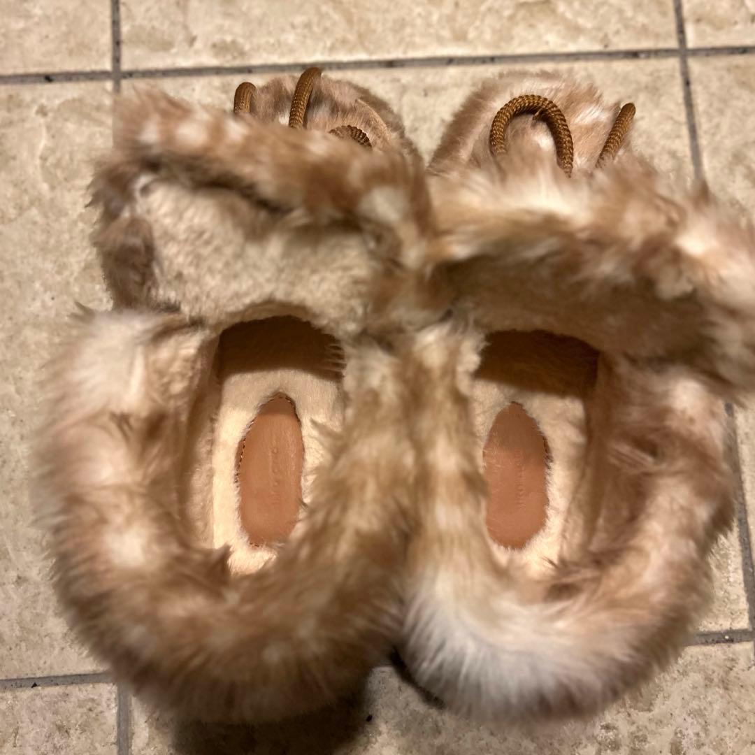 ニコアンド　niko and… オリジナルフェイクムートンモカシンブーツ　M