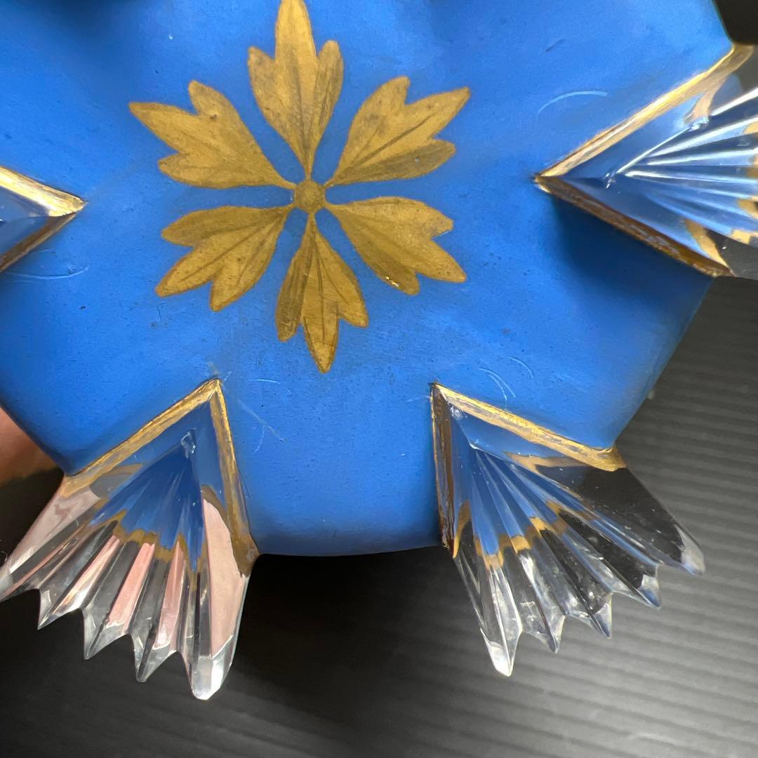 19世紀オールドベネチア　金彩手彫切子デキャンタ、グラスセット　共箱