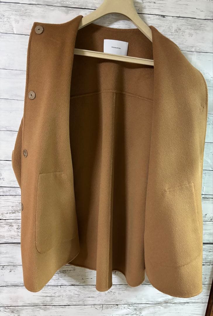 FRAMeWORK ハミルトンリバークルーネックコート