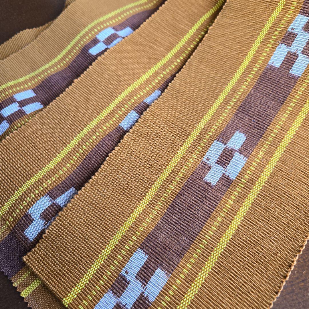 ミンサー　半幅帯　琉球かすり　みんさ　ち②　木綿　夏祭り　民芸　琉球　沖縄　単帯