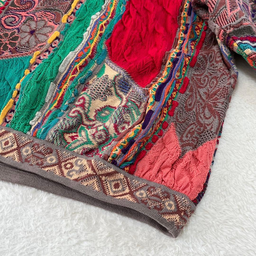 COOGI クージー　ニット　3D コットン　総柄　花柄　S