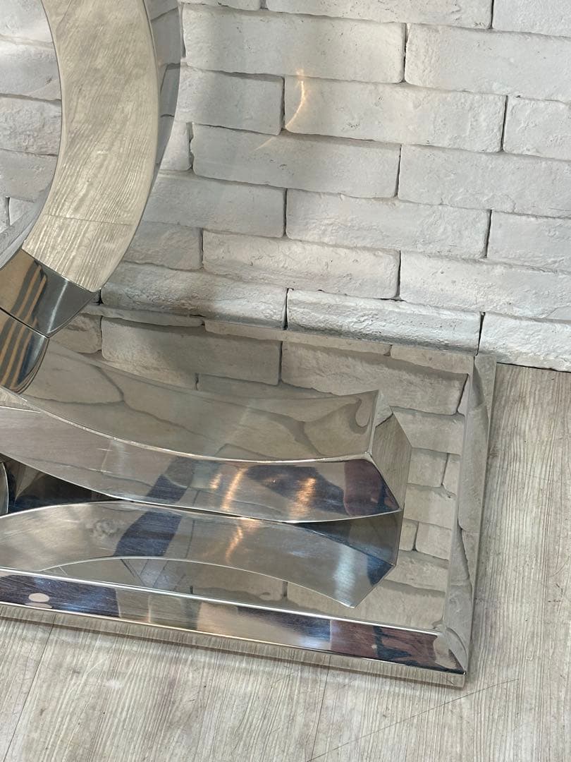 【東京都23区配送無料】定価25万円　コンソール　強化　ガラス　テーブル　サイド