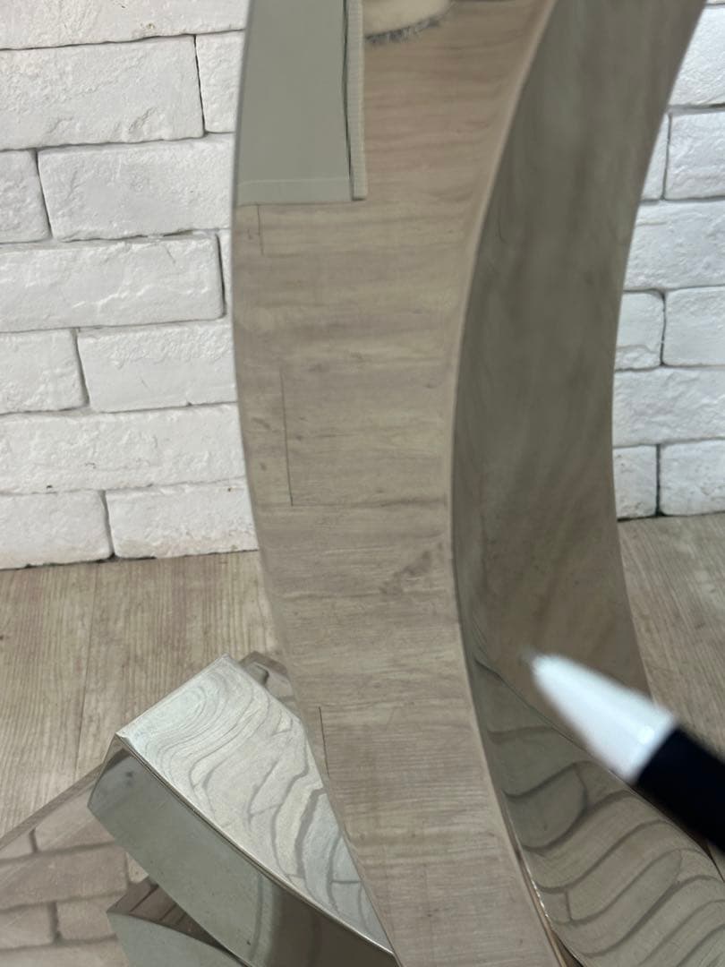 【東京都23区配送無料】定価25万円　コンソール　強化　ガラス　テーブル　サイド