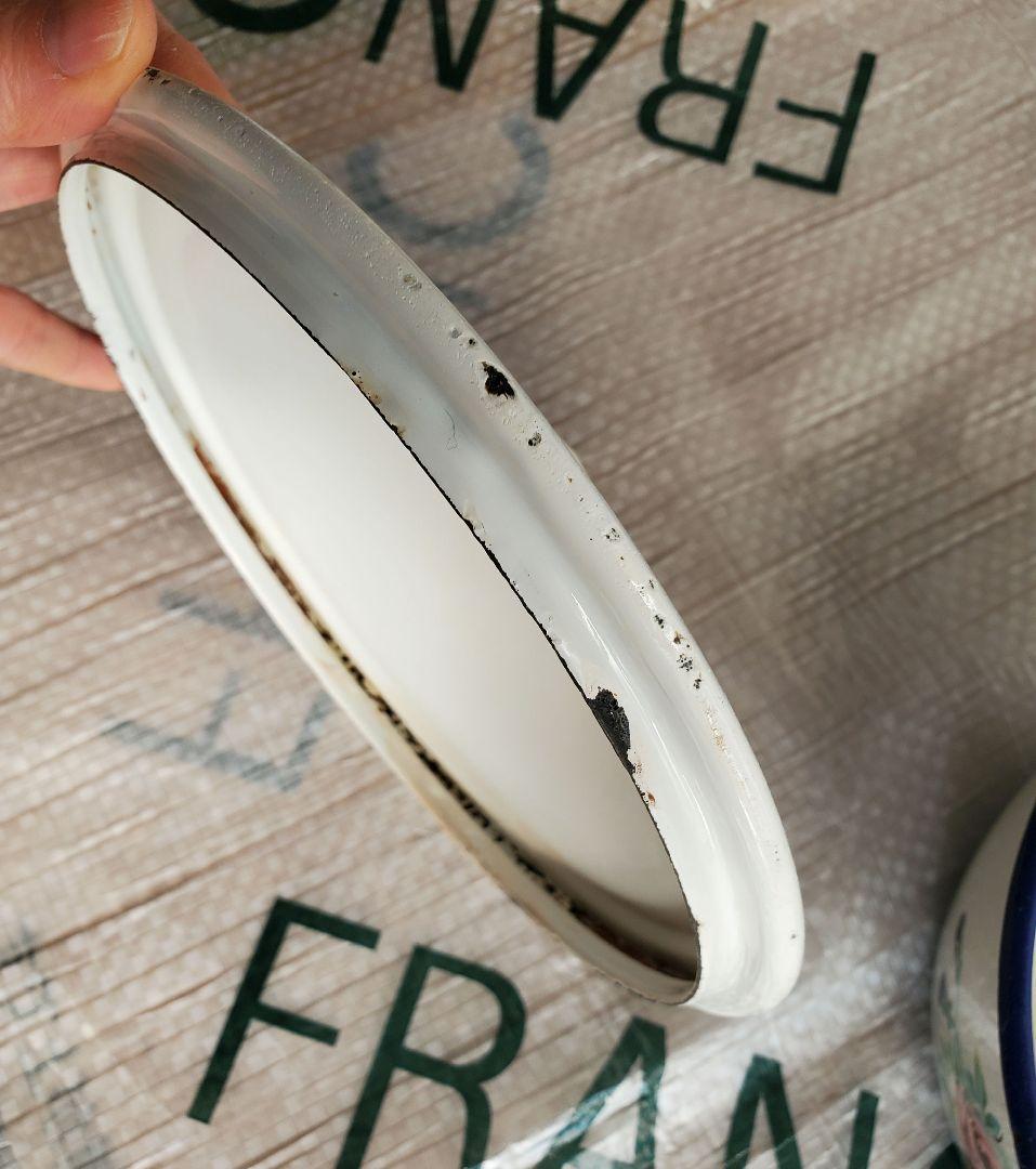 フランス　アンティーク　ホーロー　キャセロール