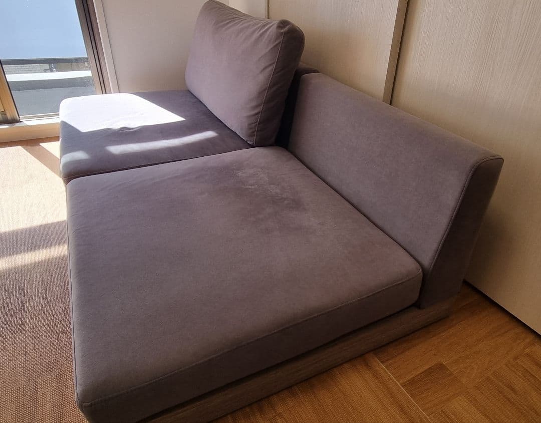 ソファ フロアソファ ローソファ 1人掛け 1P ファブリック 単品 ②のみ