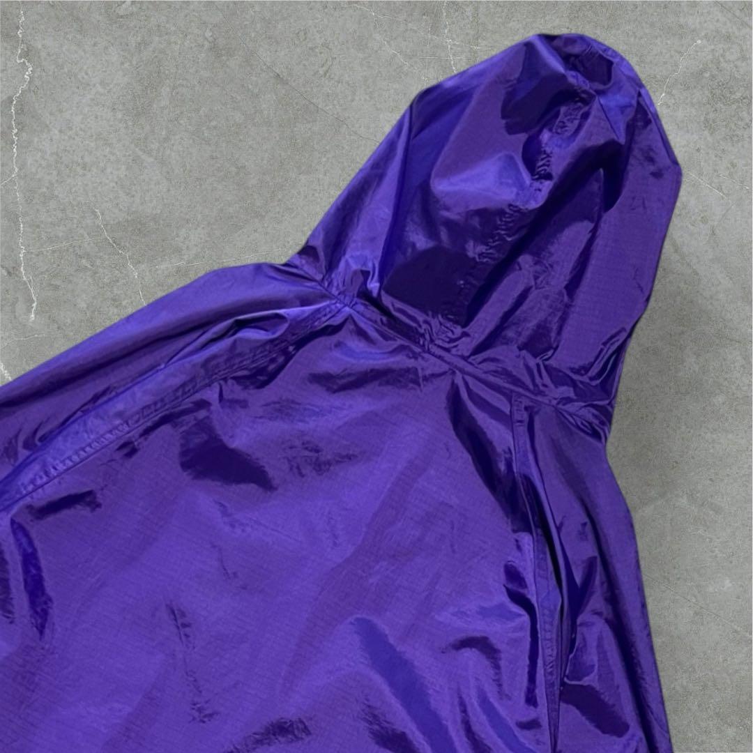 90sHELLY HANSENリップストップナイロンアノラックパーカーパープルL