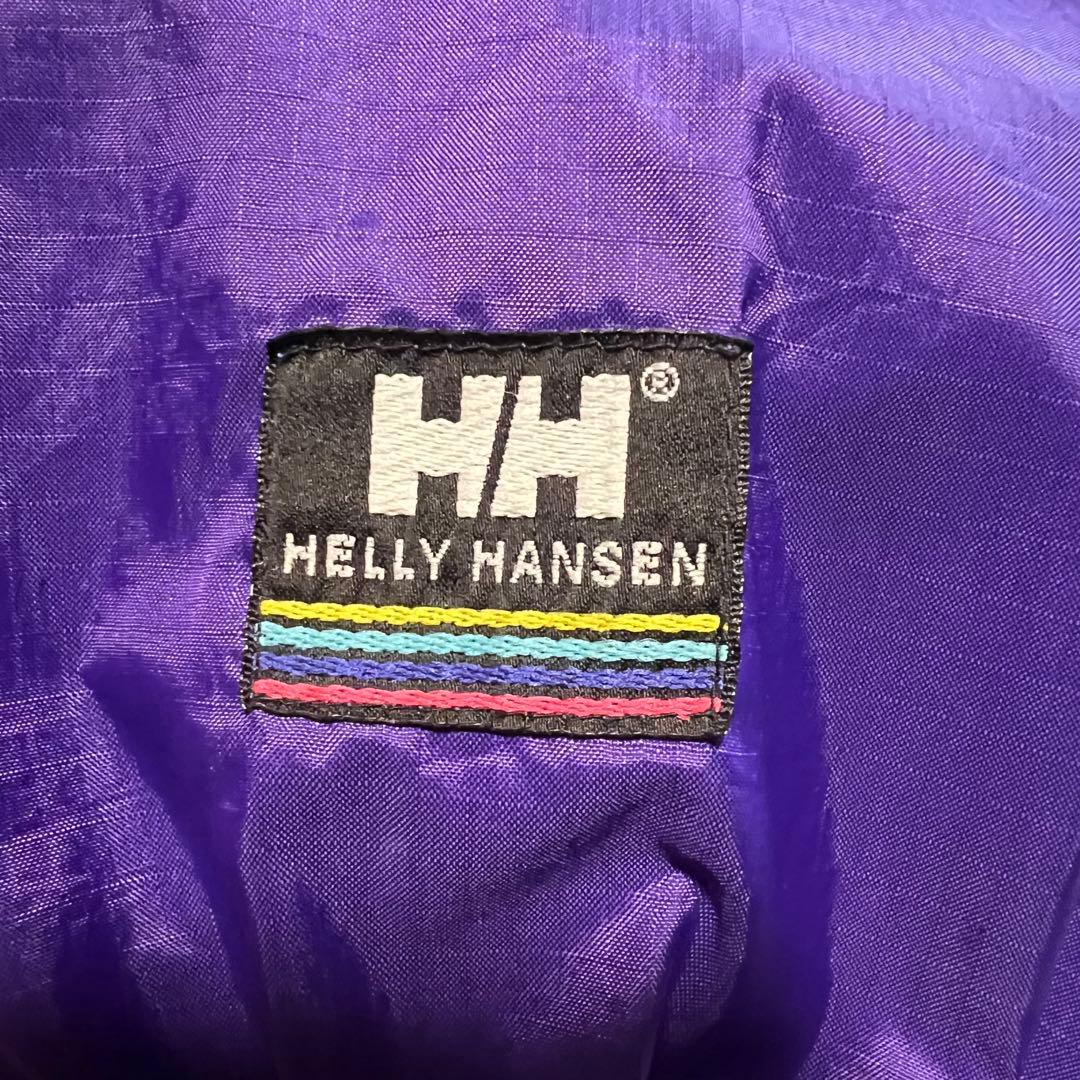 90sHELLY HANSENリップストップナイロンアノラックパーカーパープルL