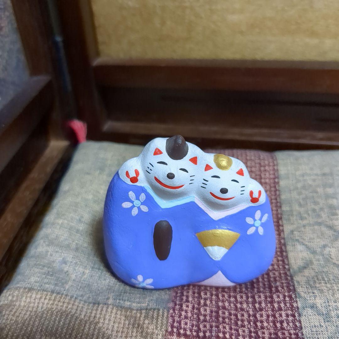 激レア品❤️窯出し猫❤️工房輪葉葉　お雛様
