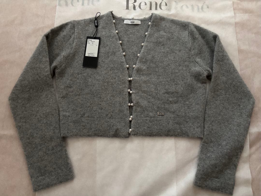 Rene カシミヤボレロ　36 グレー　新品本日25日のみお値下げ