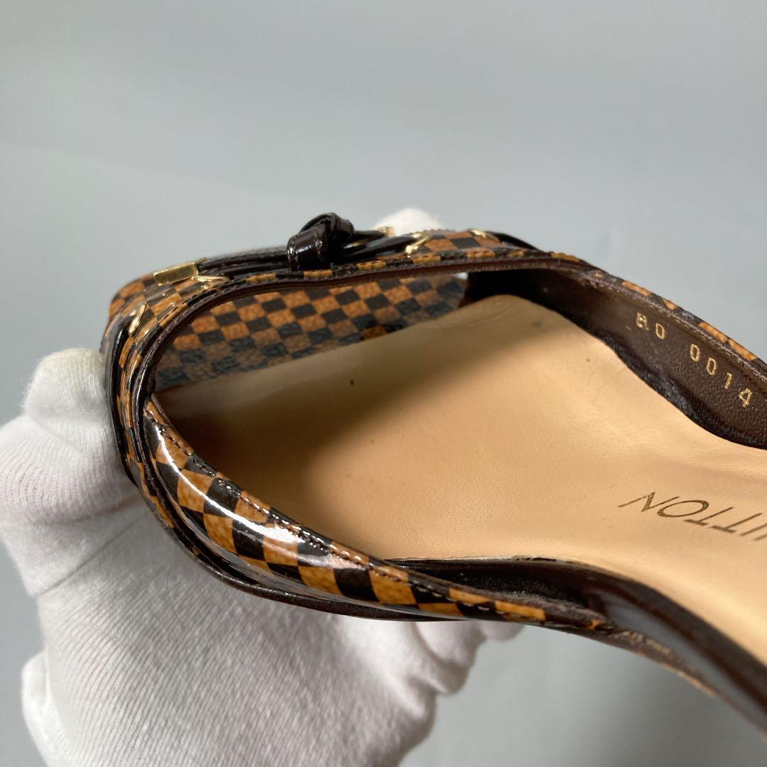 美品 ルイヴィトン ダミエ ミュール リボン 37 1/2