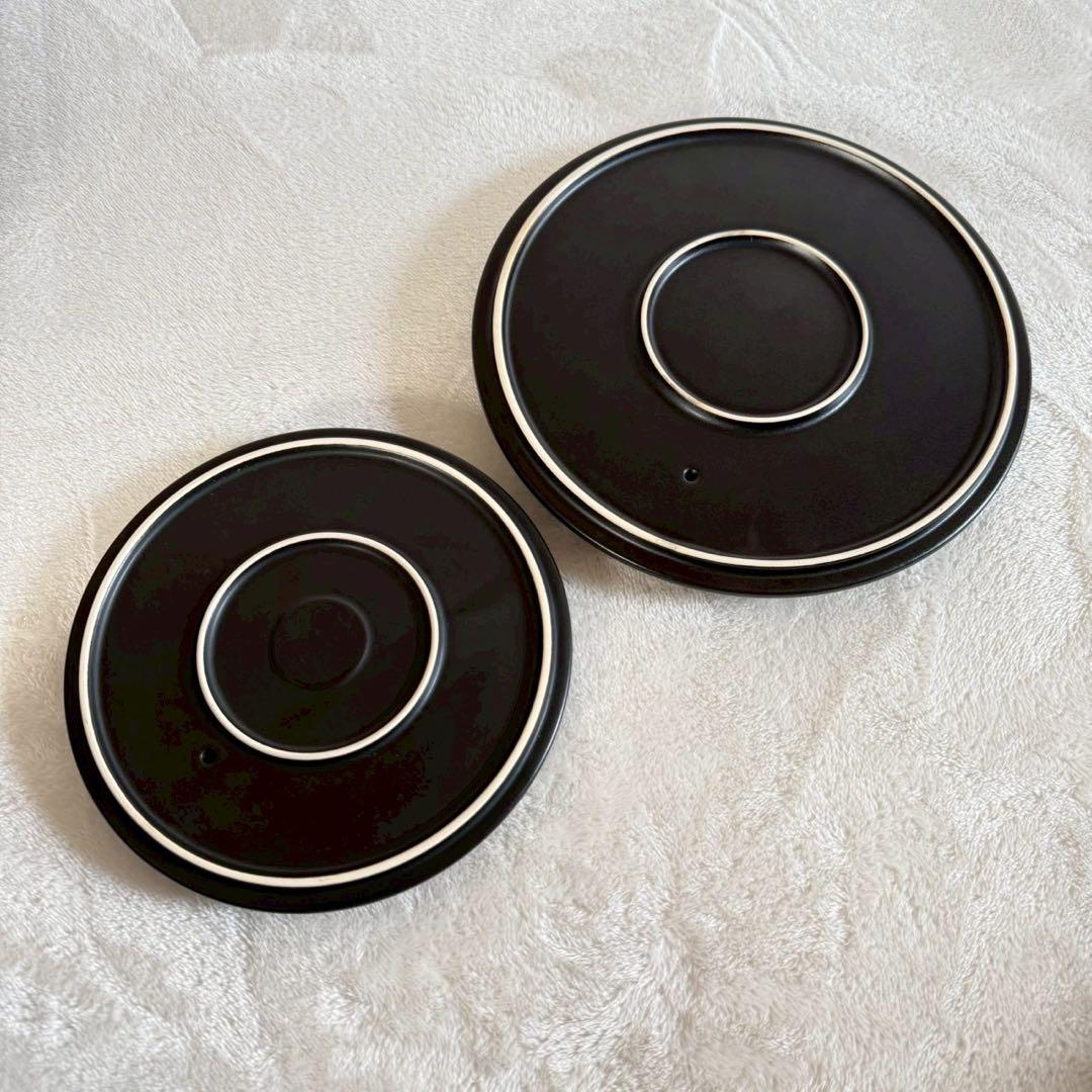 セラミックジャパン IH 土鍋 L S セット ブラック　蒸し器にも