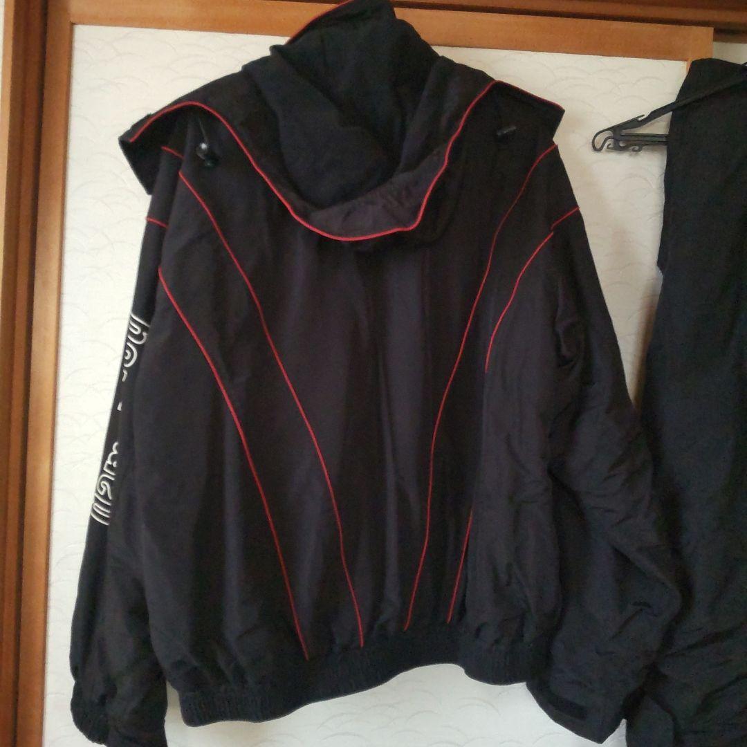 gamakatsu ウインドアップレインスーツ 上下セット 黒