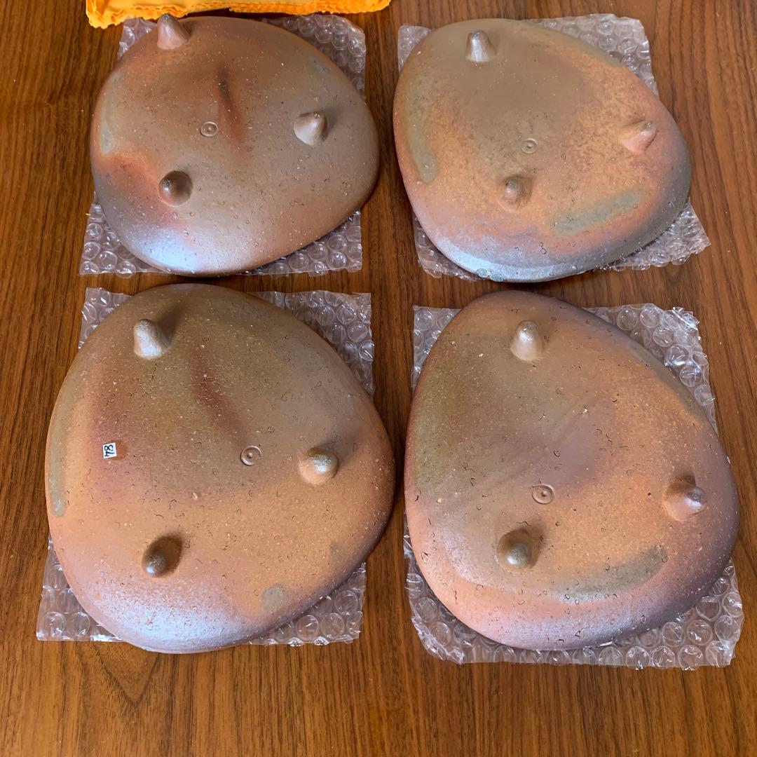 備前焼 金重有邦 皿 伊部三足平向付 5枚セット