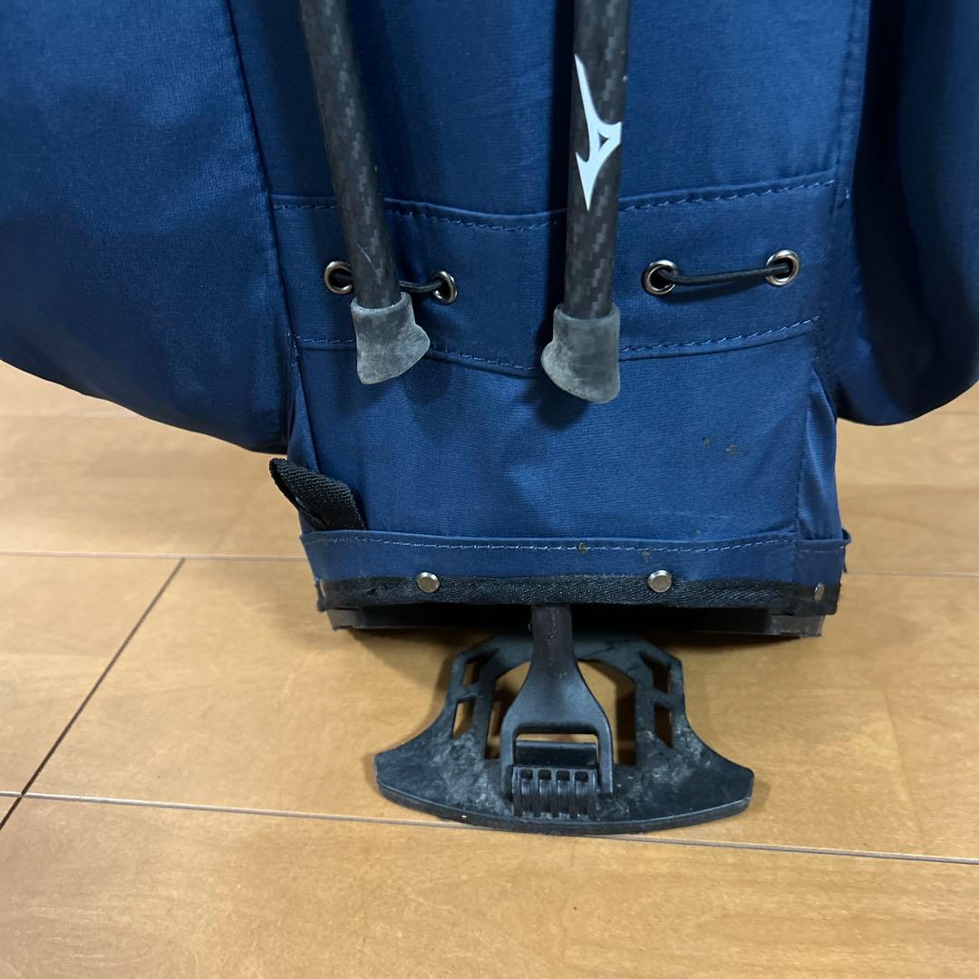 Mizuno ネイビー キャディバッグ スタンド　担ぎ