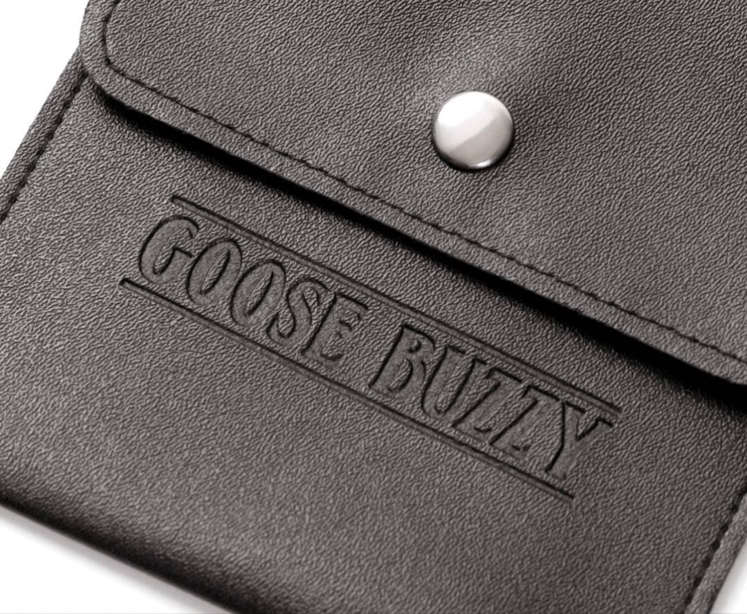  BUZZY ブラックレザーキーホルダー