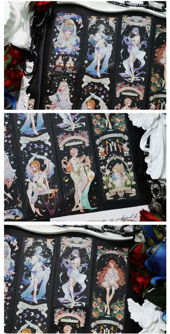 J963＃圣女祈愿(贝壳光)三毛喵切り売り海外人物マステ女の子