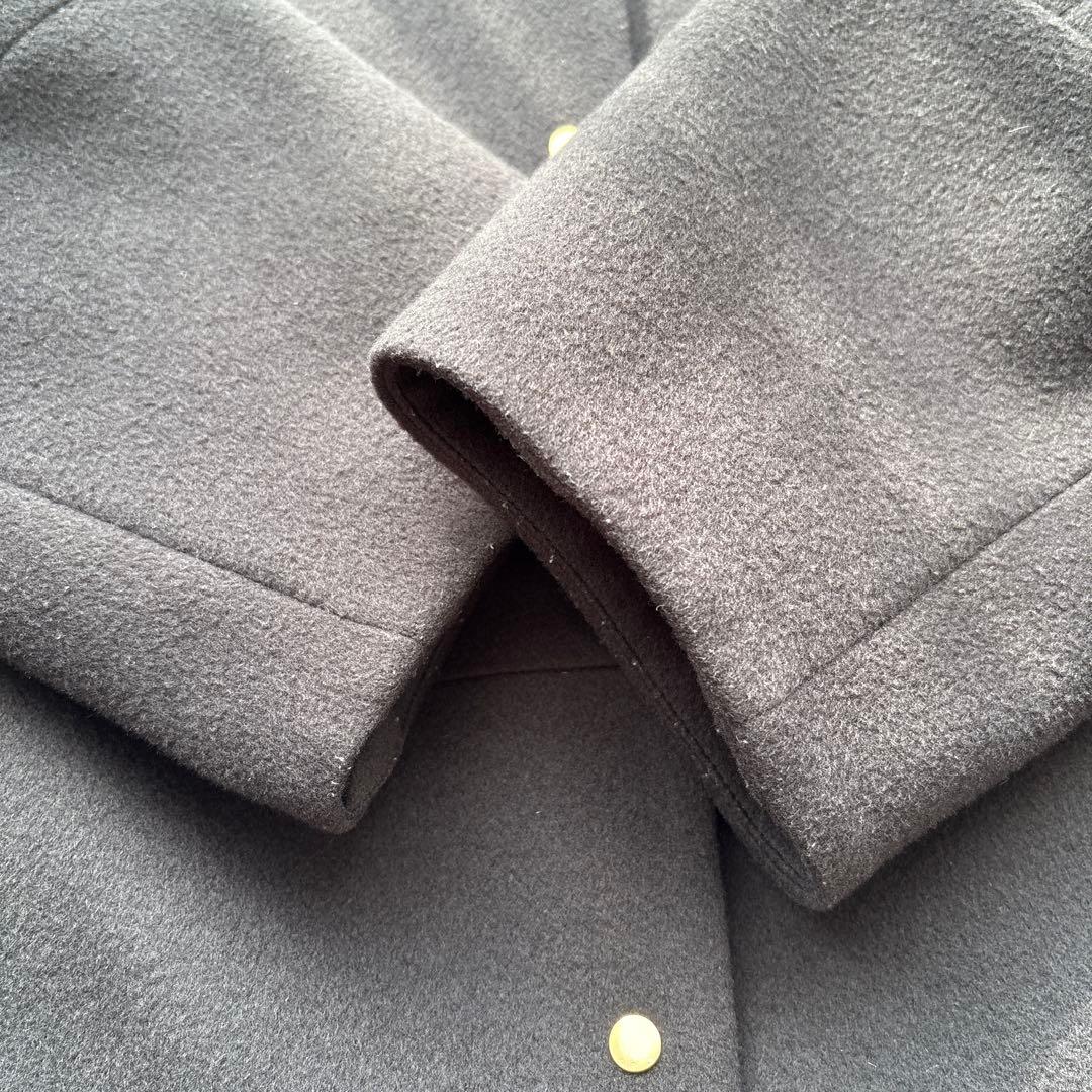 UNITED ARROWS ノーカラーメタルボタン　ショートコート