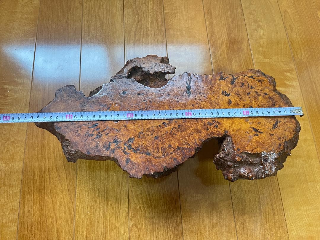 【天然一枚板】飾り台 盆栽台 花瓶台 座卓 足付き 大小2枚セット【光沢仕上げ】