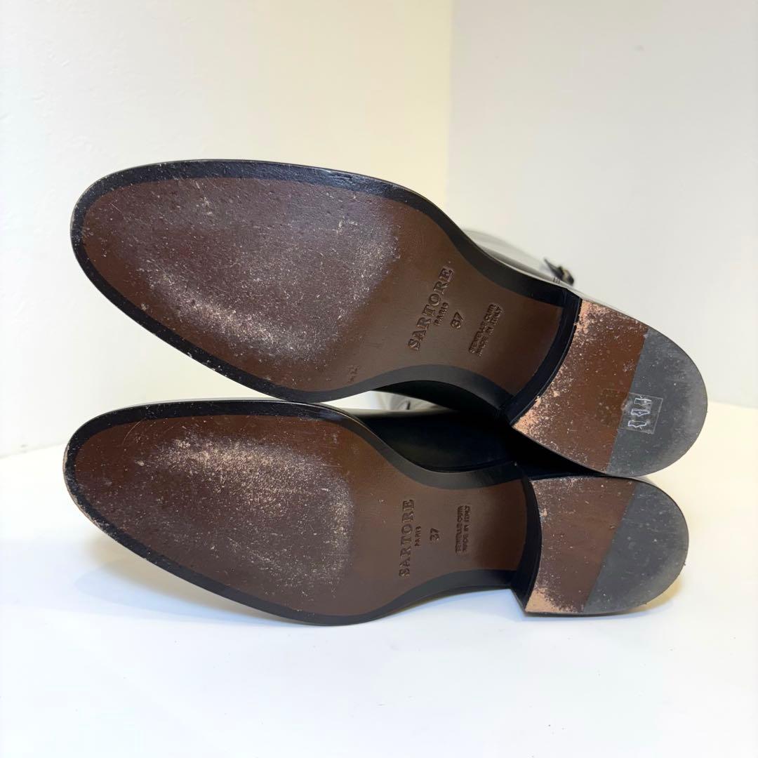 (美品)サルトル ロングブーツ 黒 24cm