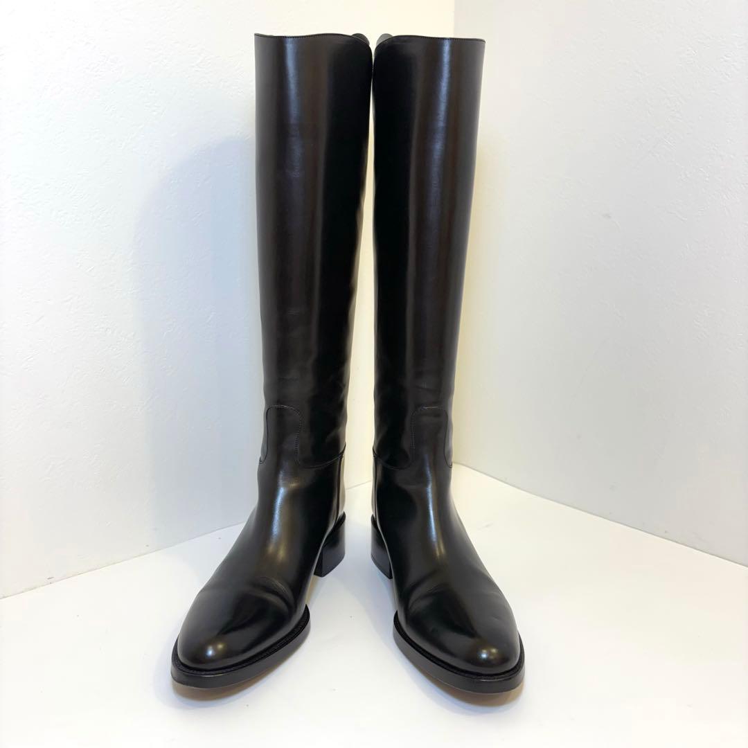 (美品)サルトル ロングブーツ 黒 24cm