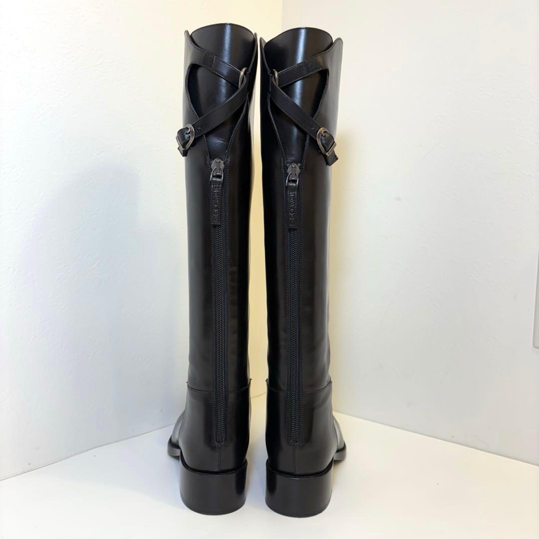 (美品)サルトル ロングブーツ 黒 24cm