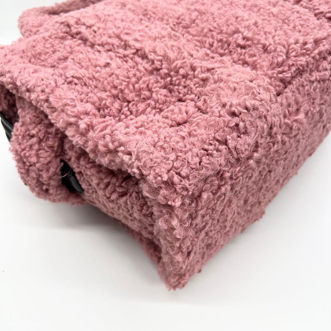 美品✨マークジェイコブス　ザ テディ　ショルダーバッグ　2way　ボア　ピンク