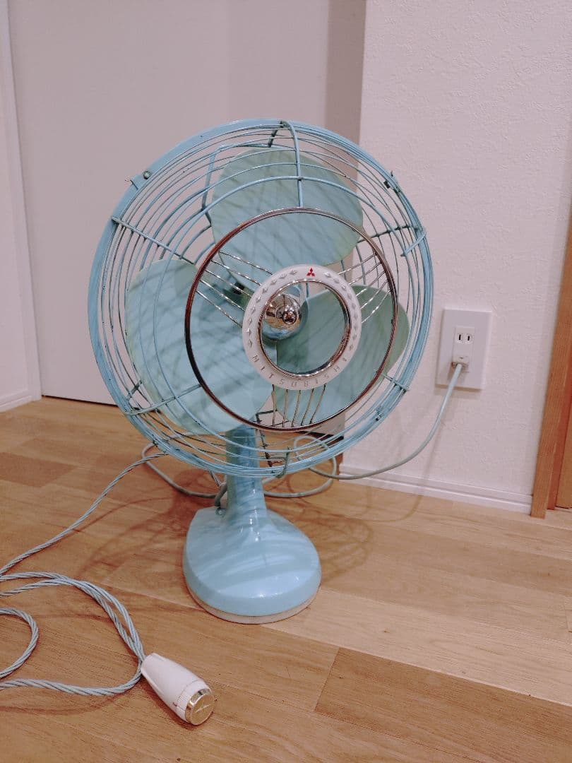 三菱　扇風機　レトロ　有線リモコン付き