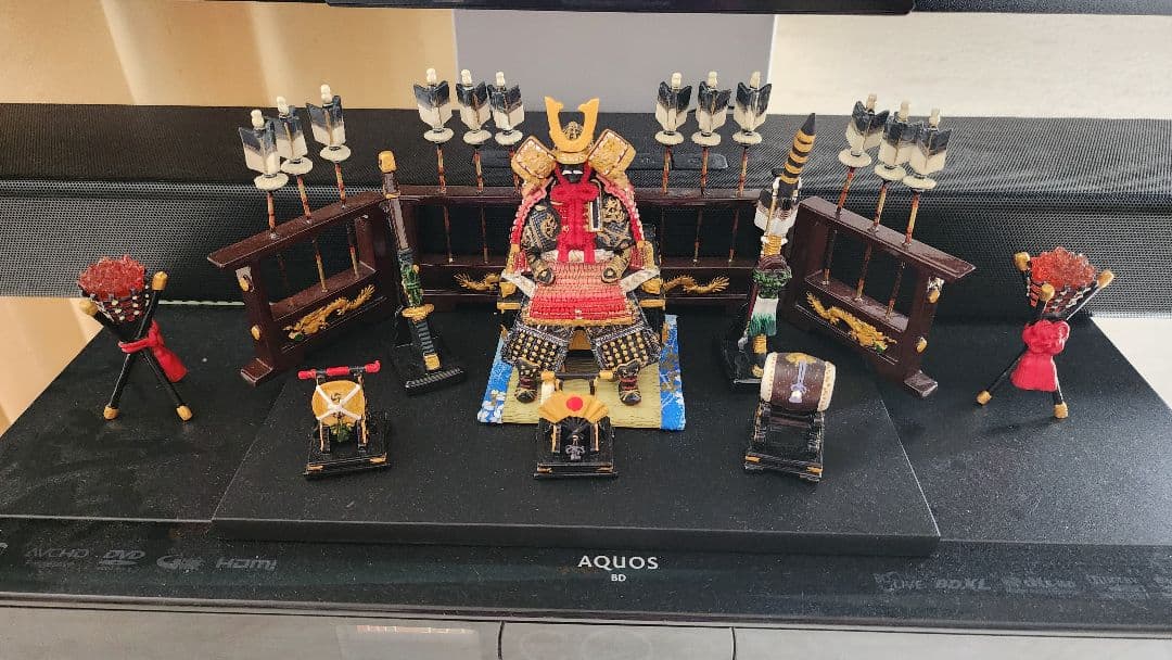 五月人形 鎧平飾り中赤