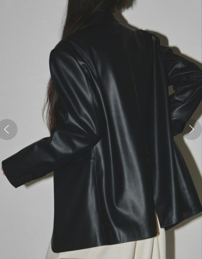 ☆未使用☆TODAYFUL　トゥデイフル　黒 エコレザーテイラージャケット38