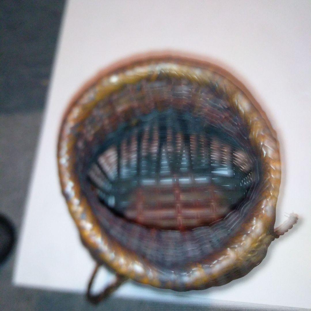 竹かご　花器　美品　アンティーク　昭和レトロ