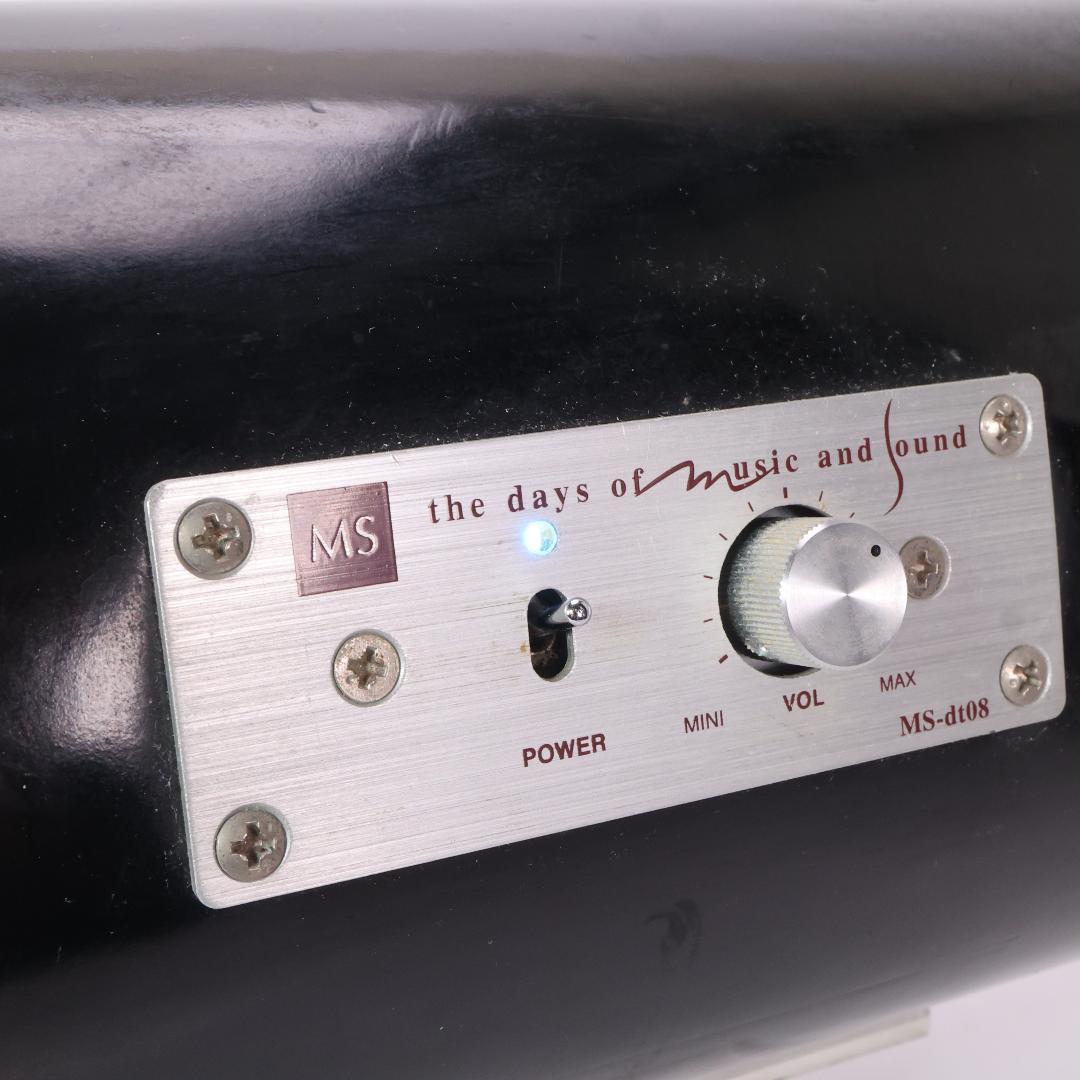 エムズシステム　MS-dt08 アンプ内蔵波動スピーカー　シュエット　黒