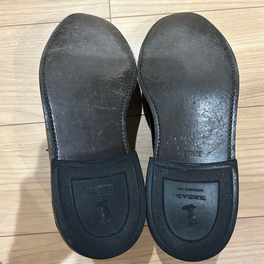 リーガル　プレントゥシューズ　シボ革