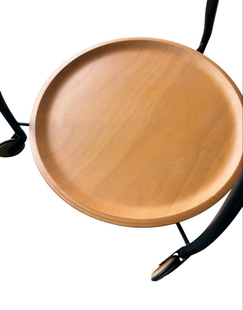 北欧スタイル サイドテーブル ワゴン ラウンド型 キャスター付き