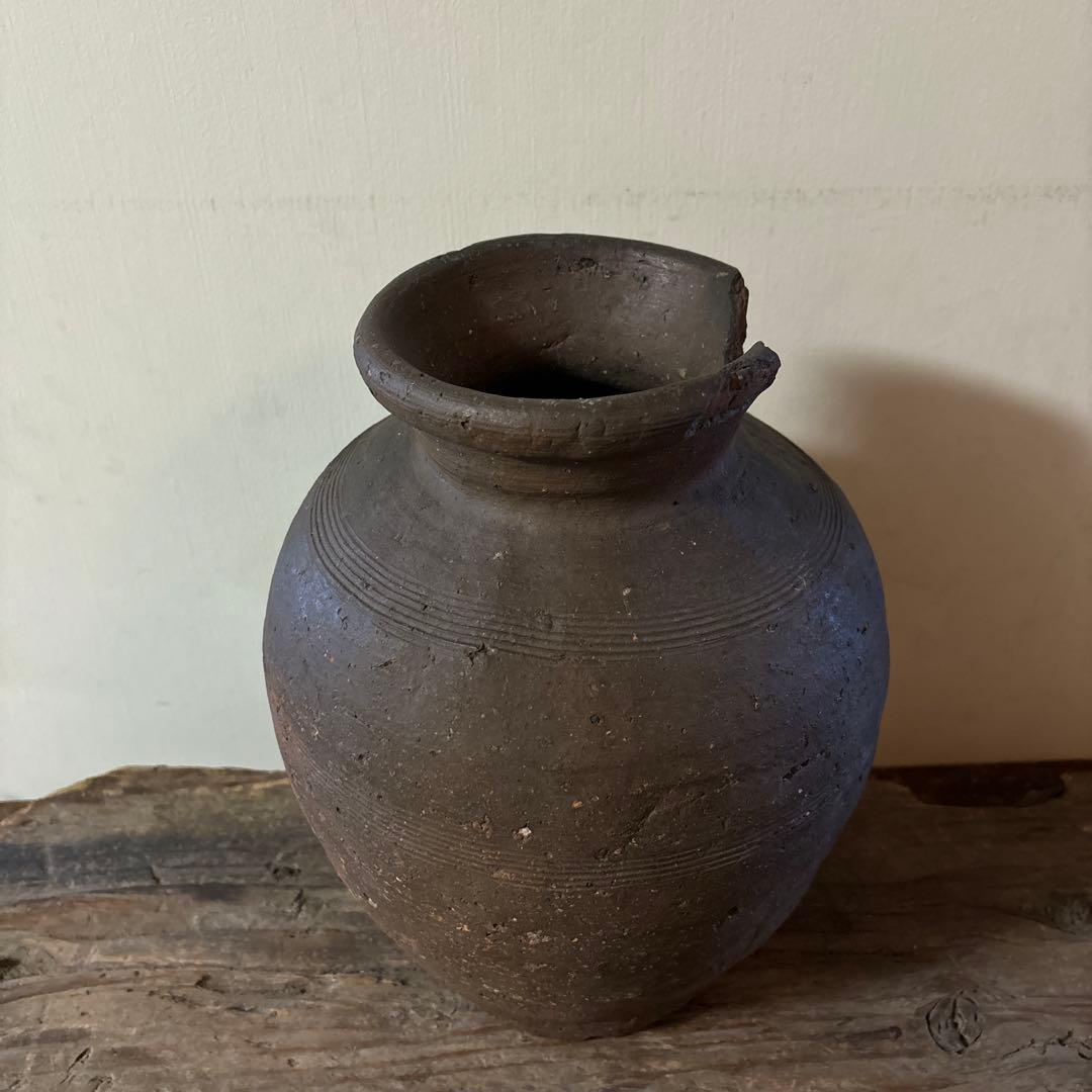 古備前壷　室町時代頃　古丹波　古越前　古信楽　瀬戸　骨董　花器　古陶磁　検:李朝
