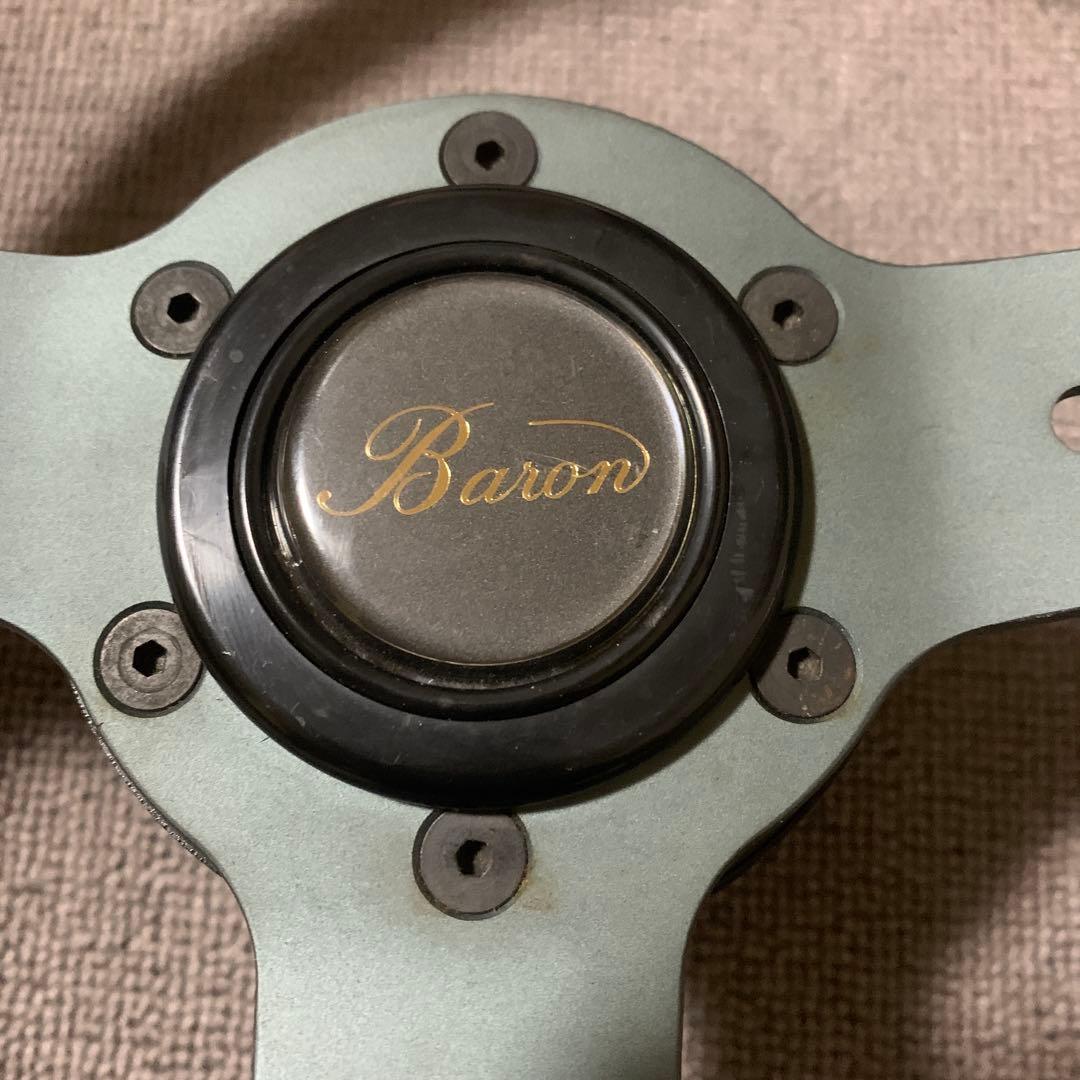 当時物　Baron バロン　ウッド　ステアリング　34π
