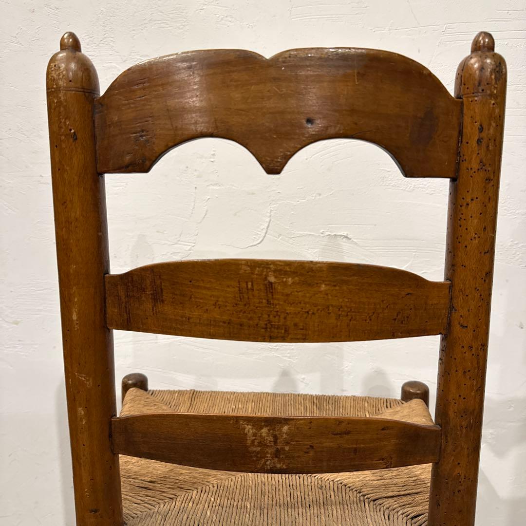 ヴィンテージ　ダイニングチェア　カフェチェア　藁座面　1