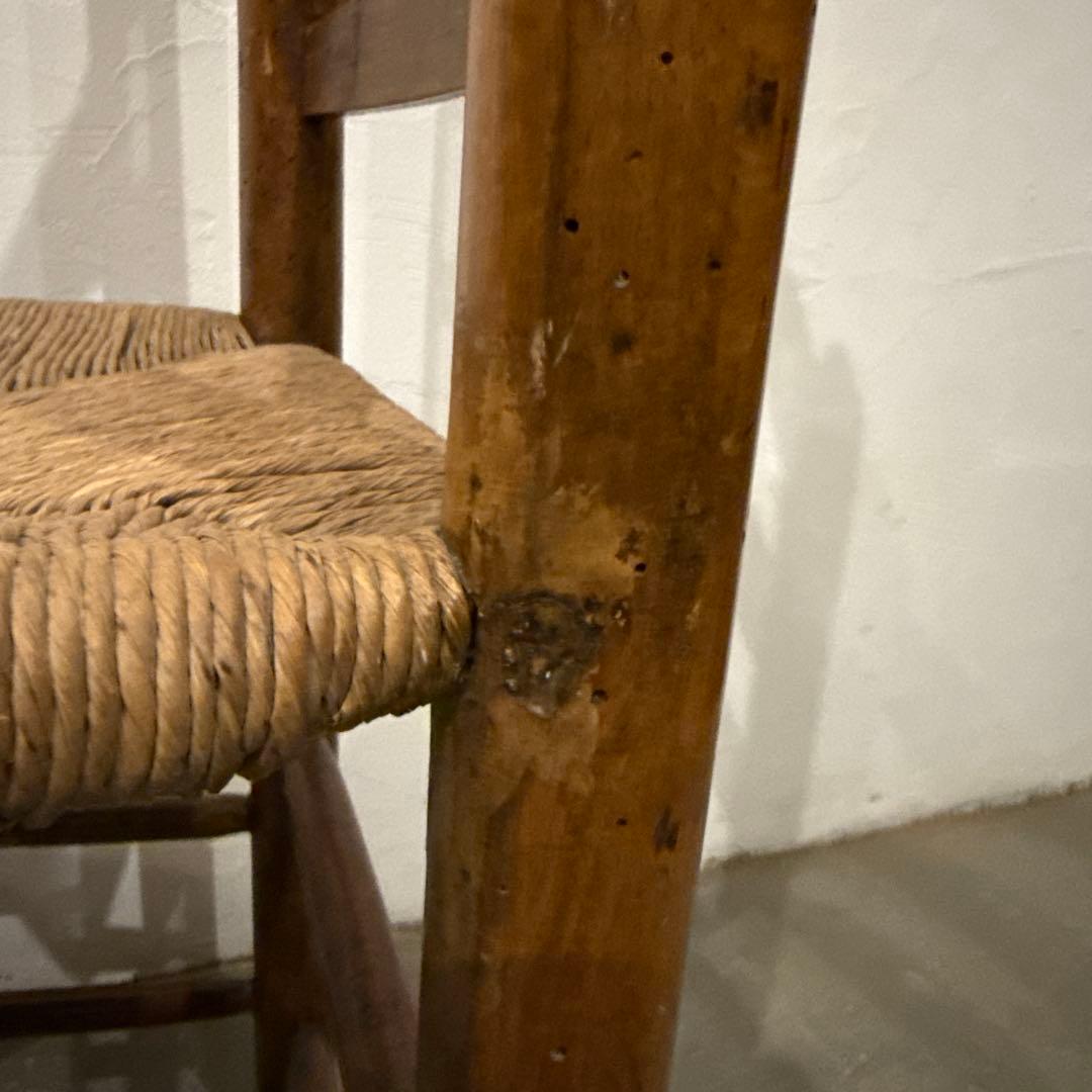 ヴィンテージ　ダイニングチェア　カフェチェア　藁座面　1