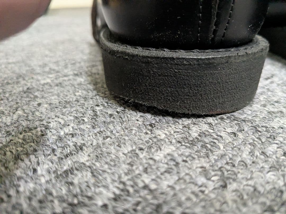 黒 レザーシューズ ポストマン