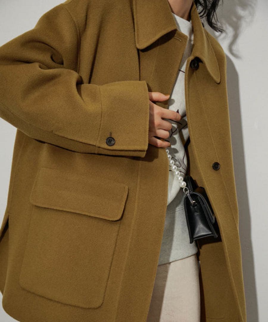 ADAM ET ROPÉ FEMME リバーショートシャツコート