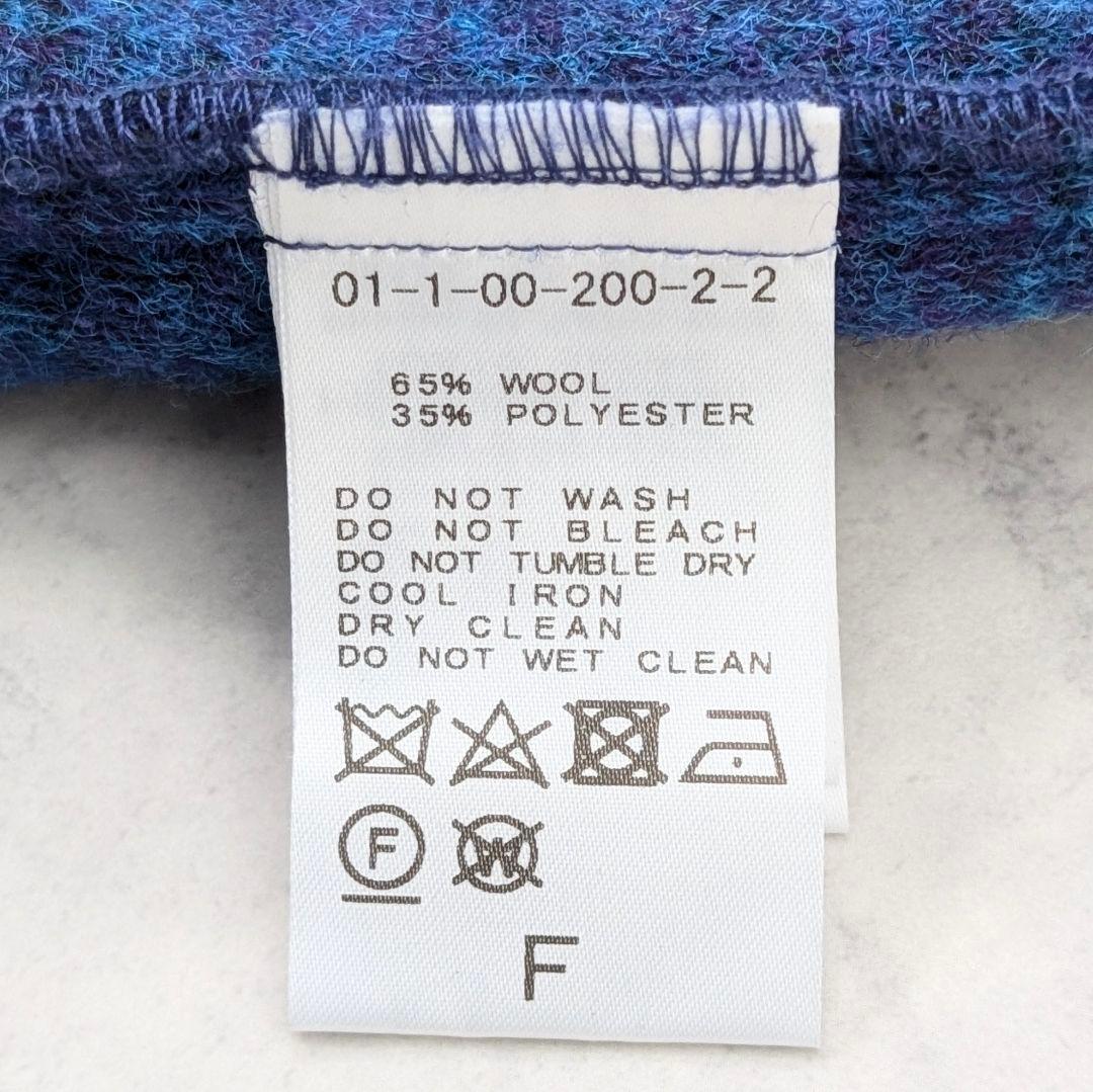 極美品★NOMBRE IMPAIR スライバーニットショートコート ブルー