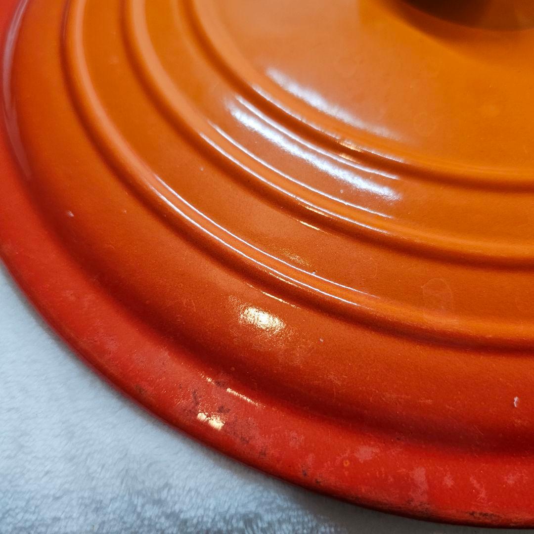LE CREUSET ル・クルーゼ 26CM オレンジ 鋳鉄 両手鍋