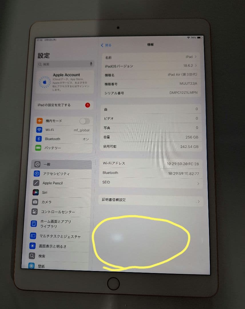 Apple iPad Air (第3世代) 256GB