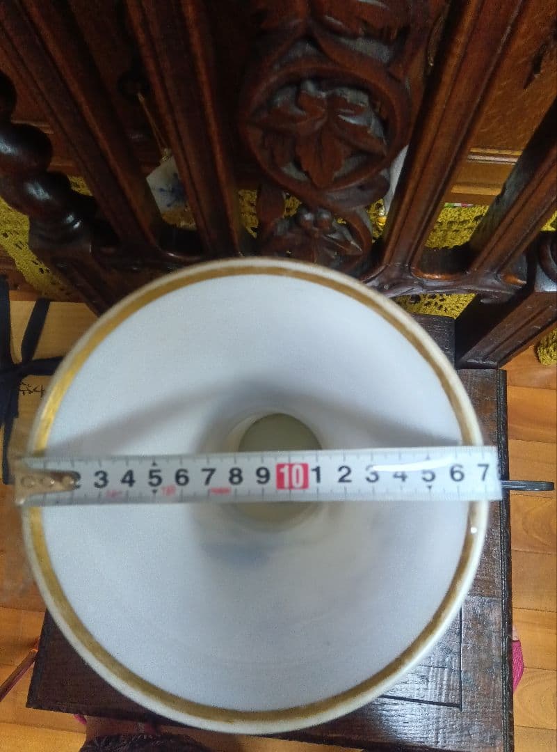 フランスアンティーク花柄フラワーベース　専用木箱付き